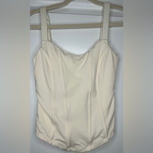 Cream Popflex Corset Style Tank